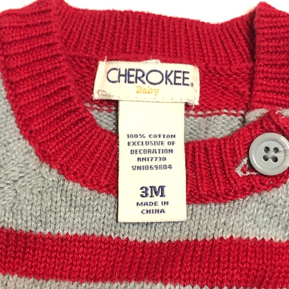 Red & Gray Striped Bodysuit Size 0-3 Month - Picture 5 of 7